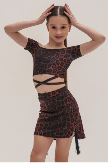 Юбка для латины - DW Dancewear Lat 81_Leo J