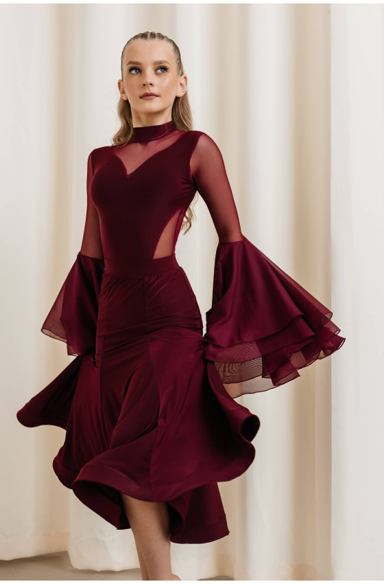 Танцювальне боді DW.Dancewear St 239 (шифон) - фото 3